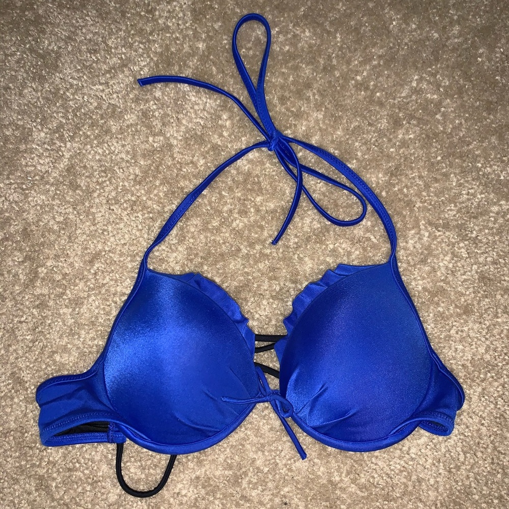 Blue push up Victoria’s Secret swim top